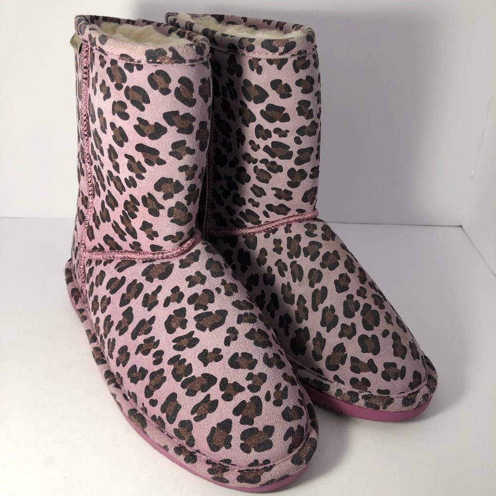 Bearpaw Emma Youth Girls Size 5 Leopard Pink